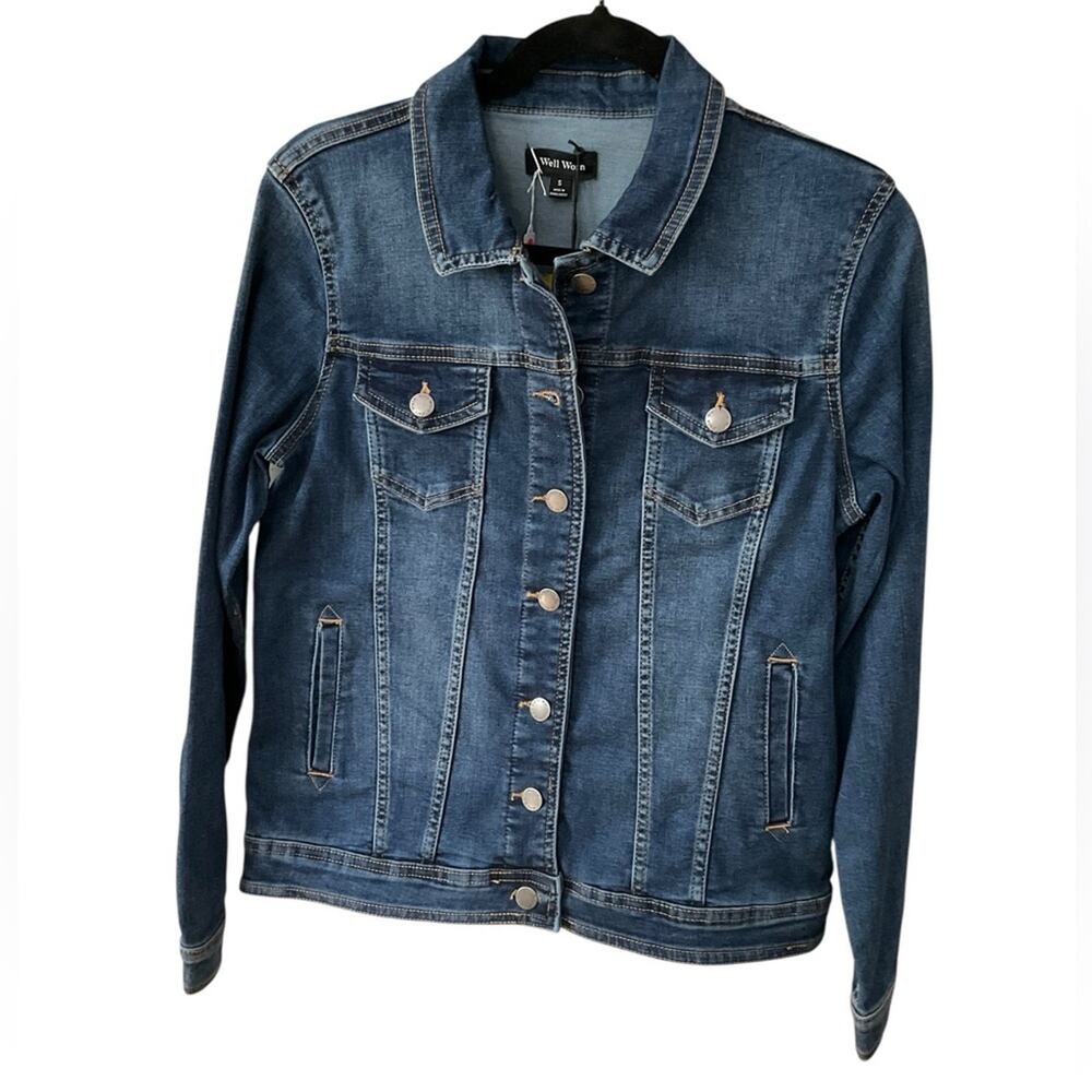 Well Worn Women's Jean Jacket Denim Blue Size Small NWT